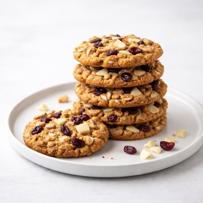 Image of White Chocolate Cranberry Oatmeal Cookies