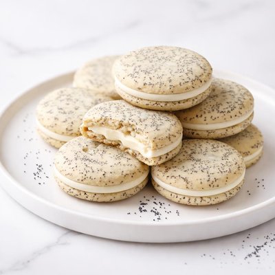 Image of White Chocolate Filled Poppy Seed Cookies