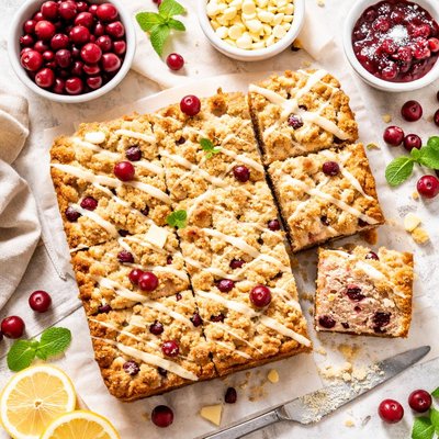 Image of White Chocolate Fresh Cranberry Coffee Cake