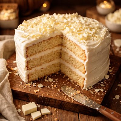 Image of White Chocolate Fudge Cake
