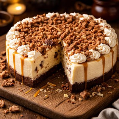 Image of White Chocolate Heath Bar Cheesecake