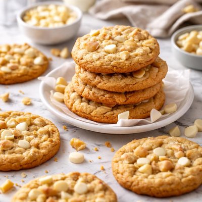 Image of Vegan White Chocolate Macadamia Nut Cookies