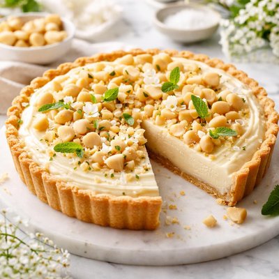 Image of White Chocolate Macadamia Tart