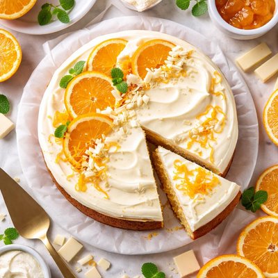 Image of White Chocolate Orange Cake