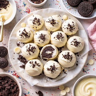 Image of White Chocolate Oreo Cream Cheese Balls