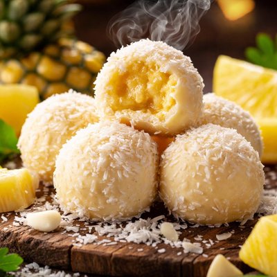 Image of White Chocolate Pineapple Balls