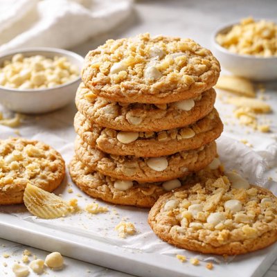 Image of White Chocolate Potato Chip Cookies