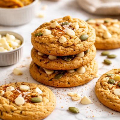Image of White Chocolate Pumpkin Cookies