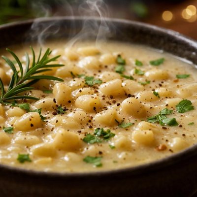 Image of White Corn and Rosemary Soup