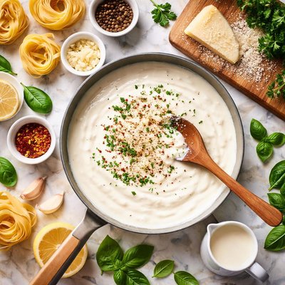 Image of White Cream Sauce for Pasta