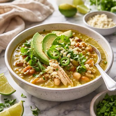 Image of White Crock Pot Chili with Tomatillo