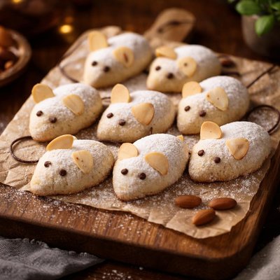 Image of White Mice Cookies