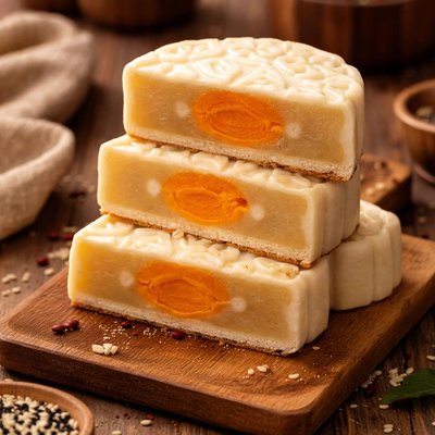 Image of White Moon Cake Three Layer