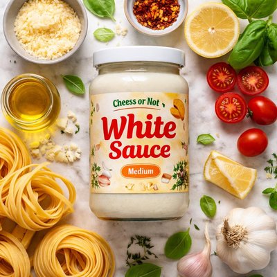 Image of White Sauce Cheesy or Not Medium Sauce