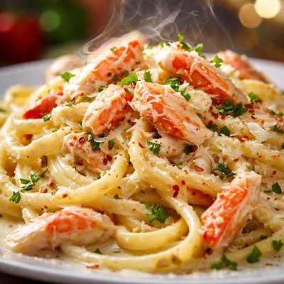 Image of White Sauce Crab Pasta