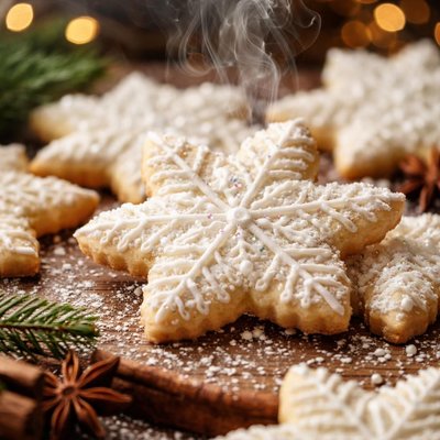 Image of White Snowflake Cookies