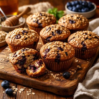 Image of Whole Grain Blueberry Muffins Health Nut