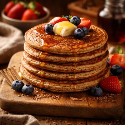 Image of Whole Grain Flax Seed Pancakes