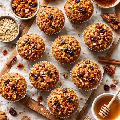 Image of Whole Grain Fruitcake Muffins