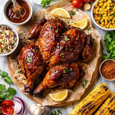 Image of Whole Oven Barbecued Chicken