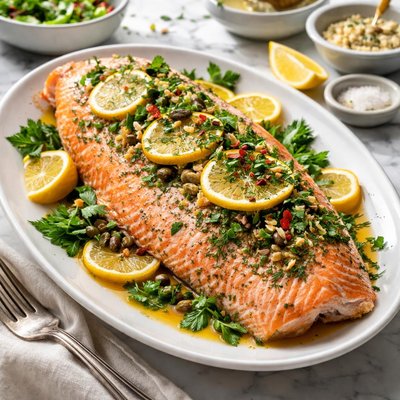 Image of Whole Oven Cooked Salmon