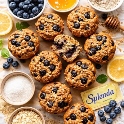 Image of Whole Wheat Blueberry Muffins Sugar Free Splenda