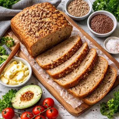 Image of Whole Wheat Bread with Flax and Sunflower Seeds Bread Machine