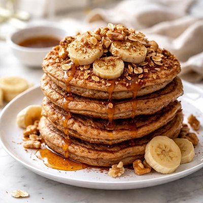 Image of Whole Wheat Brown Sugar Banana Bread Pancakes