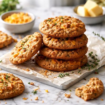 Image of Whole Wheat Cheese and Oatmeal Cookies