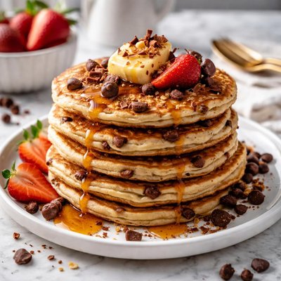 Image of Whole Wheat Chocolate Chip Pancakes