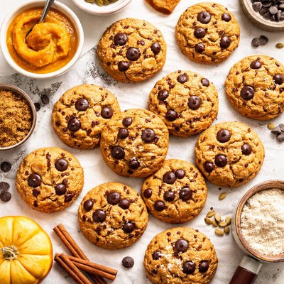 Image of Whole Wheat Chocolate Chip Pumpkin Cookies