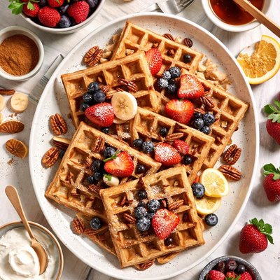 Image of Whole Wheat Cinnamon Waffles