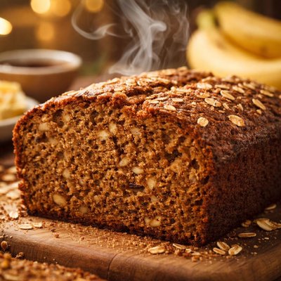 Image of Whole Wheat Cornmeal Molasses Banana Bread