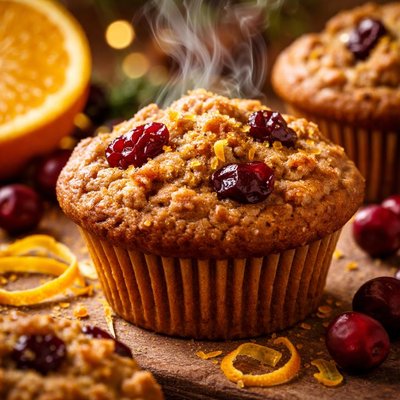 Image of Whole Wheat Cranberry Orange Muffins