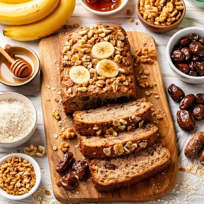 Image of Whole Wheat Date Walnut Banana Bread