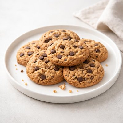 Image of Whole Wheat Low Sugar Eggless Chocolate Chip Cookies
