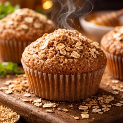 Image of Whole Wheat Oatmeal Millet Muffins