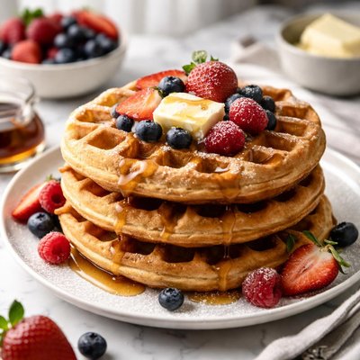 Image of Whole Wheat Overnight Yeasted Waffles