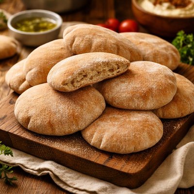 Image of Whole Wheat Pita for Bread Maker