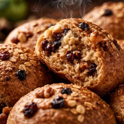 Image of Whole Wheat Rolls with Currants and Toasted Walnuts