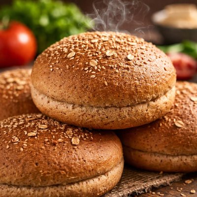 Image of Whole Wheat Sandwich Buns for Burgers Hot Dogs and More