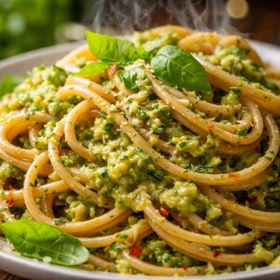 Image of Whole Wheat Spaghetti with Zucchini Sauce