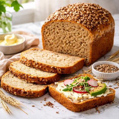 Image of Whole Wheat Sunflower Flax Bread for the Bread Machine