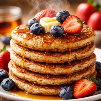 Image of Whole Wheat Vegan Pancakes
