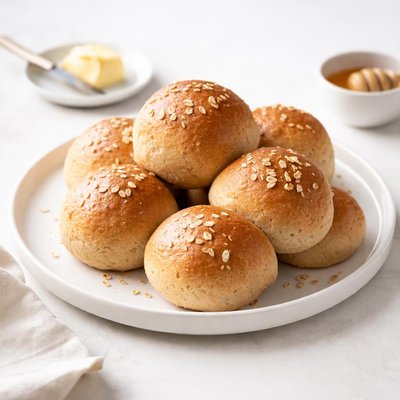 Image of Whole Wheat Yogurt Honey Dinner Rolls Bread Machine