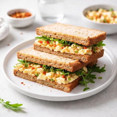 Image of Wholemeal Bread Sandwiches with Spicy Egg