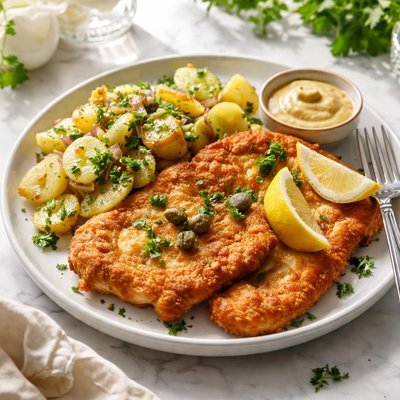 Image of Wiener Schnitzel with a Proper Potato Salad