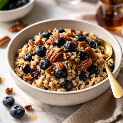 Image of Wild Blueberry Maple Breakfast Quinoa with Toasted Pecans