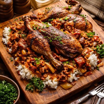 Image of Wild Duck and Andouille Sauce Piquant