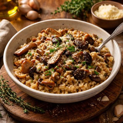 Image of Wild Mushroom and Barley Risotto